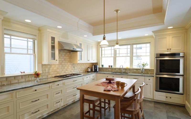 view of kitchen with dining area